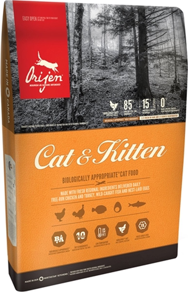 Orijen Whole Prey Cat & Kitten - Kip & Kalkoen - Kattenvoer - 1.8 kg