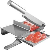 Vlees Snijmachine | Handmatig | Vleessnijder | Groentesnijder | Snijmachine | Handmatig | Groenten en Vlees | Slicer | Zilver