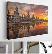 Many Statue buddha image at sunset in southen of Thailand - Modern Art Canvas - Horizontal - 1810244959 - 115*75 Horizontal