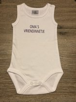 WDLS- Baby-Romper-Oma's vriendinnetje-maat 50/56 -bedrukt rompertje