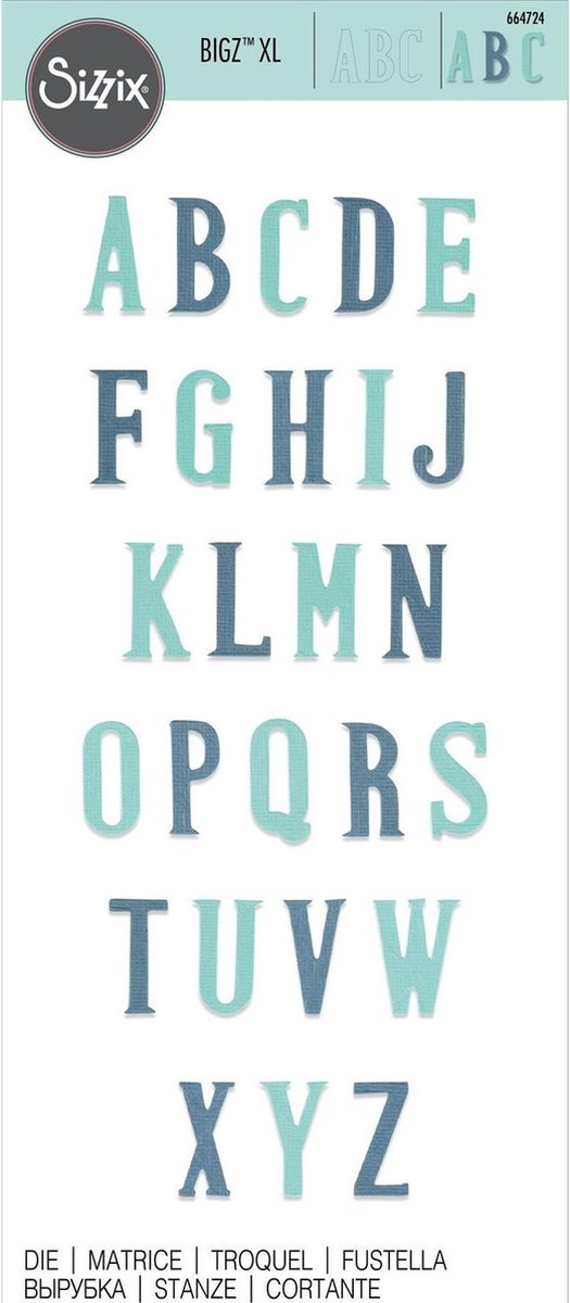 Sizzix Bigz Xl Alphabet Snijmal - Nostalgic