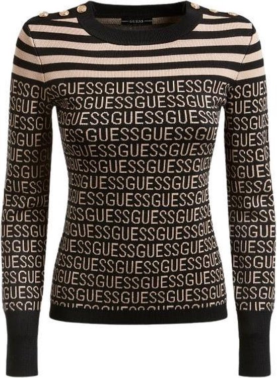 Guess LS Guess Logo Jacquard Pull Femme Pull - Taille S | bol.com