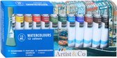 Peinture aquarelle - Aquarelle - 12 pièces - Diverse couleurs