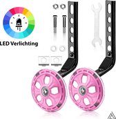 ARTIVIZION Universele Zijwieltjes - Incl. Installatie Set - Led Lichtjes - Kinderfietsaccessoires - Extra Ondersteuning en Stabiliteit - Geschikt voor 12/14/16/18/20 Inch Kinderfie
