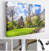 Itsallcanvas - Schilderij - Beautiful Park Near City Hall In Vienna. Austria Art Horizontal Horizontal - Multicolor - 60 X 80 Cm