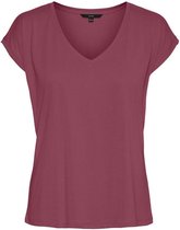 Vero Moda T-shirt Vmfilli Ss V-neck Tee Ga Noos 10247666 Dry Rose Dames Maat - XS