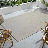 Flycarpets Nilus Effen Vloerkleed - Indoor en Outdoor - Zilver - 80x150 cm
