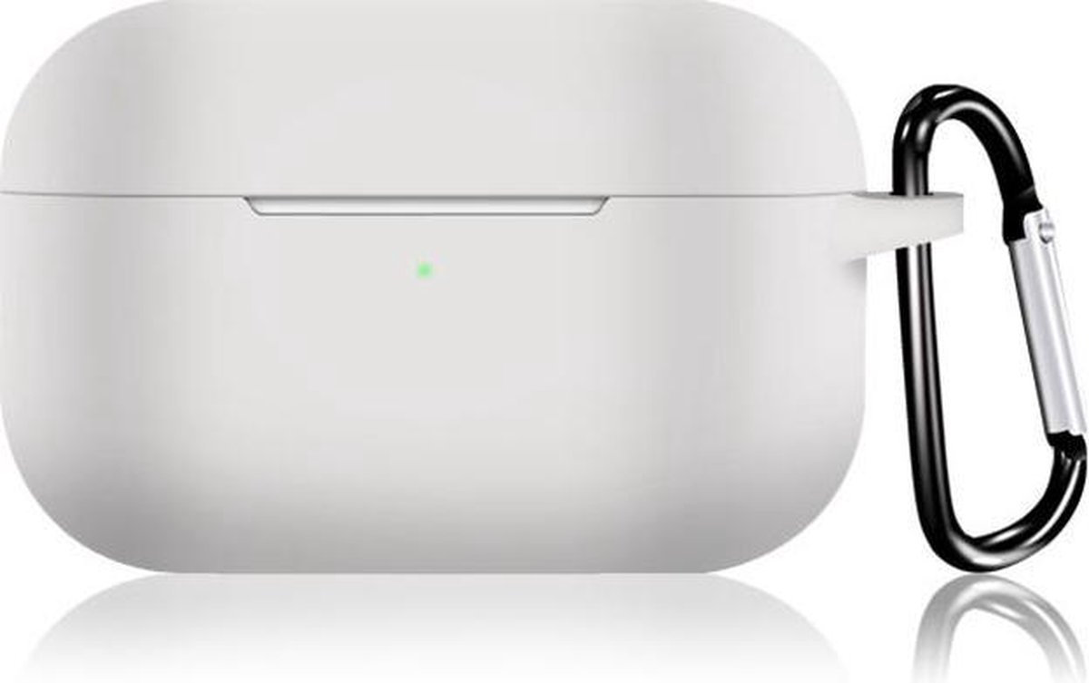 Apple AirPods Pro Hoesje Doorzichtig Met Clip - Doorzichtig - Siliconen - Case - Cover - Soft case