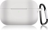 Apple AirPods Pro Hoesje Doorzichtig Met Clip - Doorzichtig - Siliconen - Case - Cover - Soft case