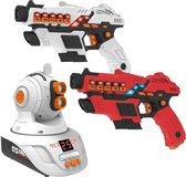 Ensemble de balises laser KidsFun Plus : 2 Pistolets laser + projecteur - jeu de balises laser outdoor et intérieur