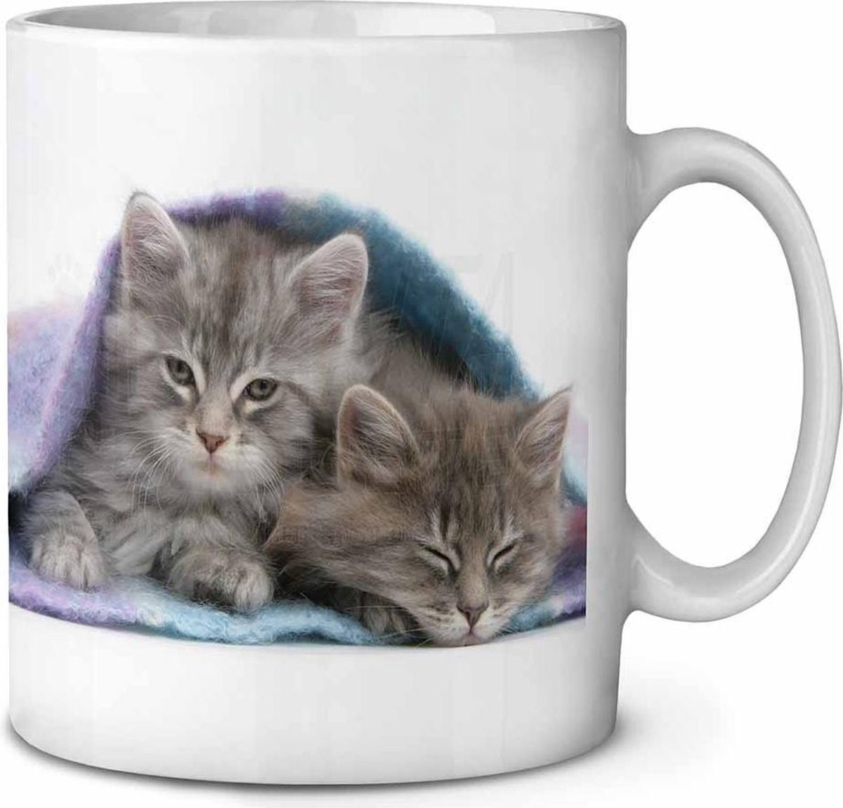 Kittens onder dekentje Koffie-thee mok