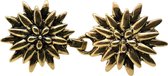 Vestsluiting - clip met haakje - Edelweiss , voor vest, sjaal of omslagdoek in kleur antiek goud.