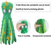 Honden Speelgoed Piep Kraak Pluche Hondenknuffel Octopus Paars