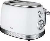 Botti Royal Line 3 in 1 professionele broodrooster - toaster -  toasten / verwarmen / ontdooien - 850W - wit  - roosterinstelling met 6 standen - klassiek design