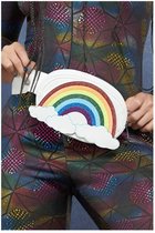 Fever - Rainbow Bum Bag Kostuumtas - Wit