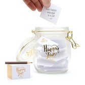 CKB - The Happy Jar Glass - Een jaar van geluk Blije herinneringen aandenken vaderdag cadeau geschenk
