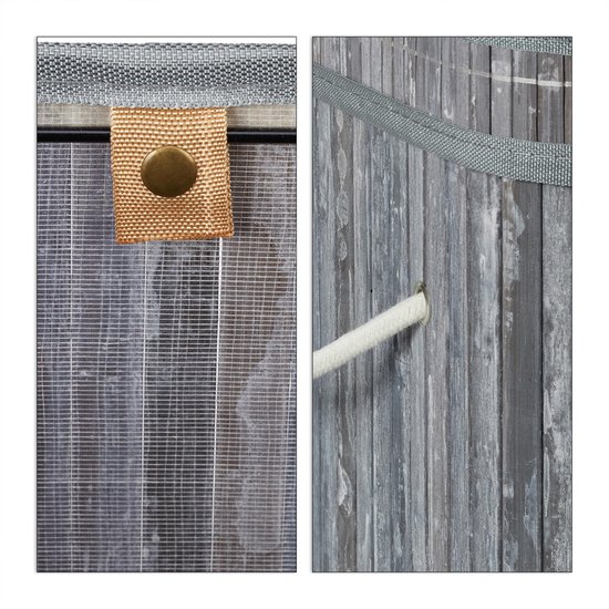 Relaxdays wasmand met 2 vakken, rotanlook, 110 liter, HBD