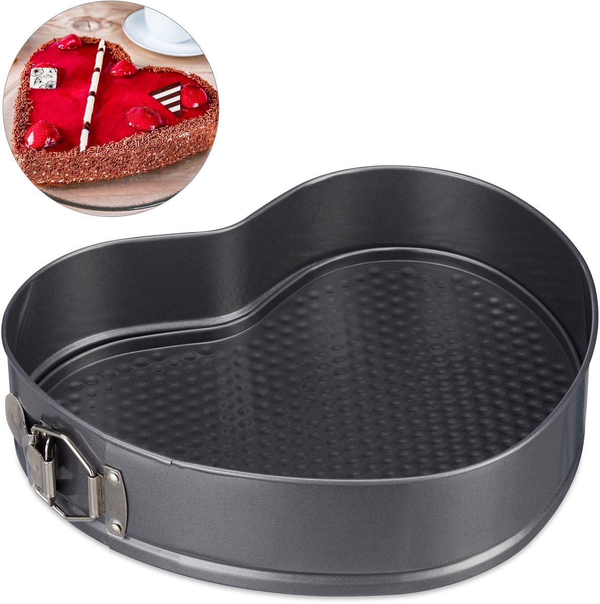 xl springvorm hart - anti-aanbak - 28,5 x 25 cm - staal - taartvorm – foto 2