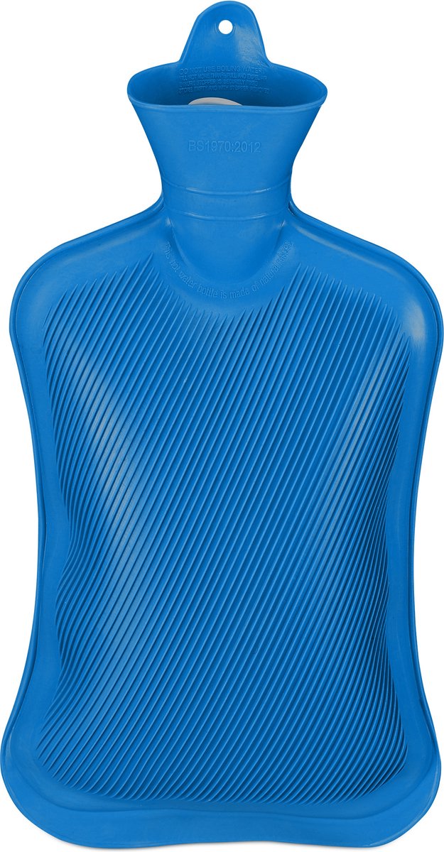 Goedkoopste warm water kruik - zonder hoes - 2 l - groot - bedkruik - blauw