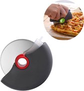 Kikomo pizzasnijder rond - pizzames disc - pizzaroller - zwart