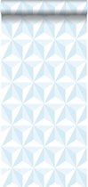 ESTAhome behang grafisch 3D motief lichtblauw - 138912 - 53 cm x 10,05 m