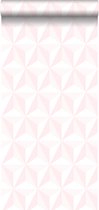 ESTAhome behang grafisch 3D motief licht roze - 138911 - 53 cm x 10.05 m