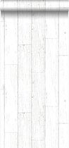 Origin behang sloophout planken ivoor wit - 347551 - 53 cm x 10.05 m