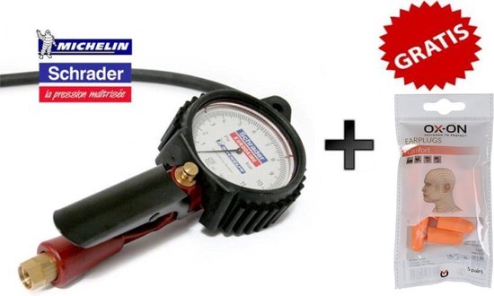 Gonfleur horizontal Michelin Eurodainu 0.7 - 11 bar - pompe à pneus -  Schrader