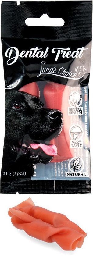 Luna’s Choice Dental Treat Beef - honden kauwsnack 24 x 2 stuks - Hypoallergeen en glutenvrij