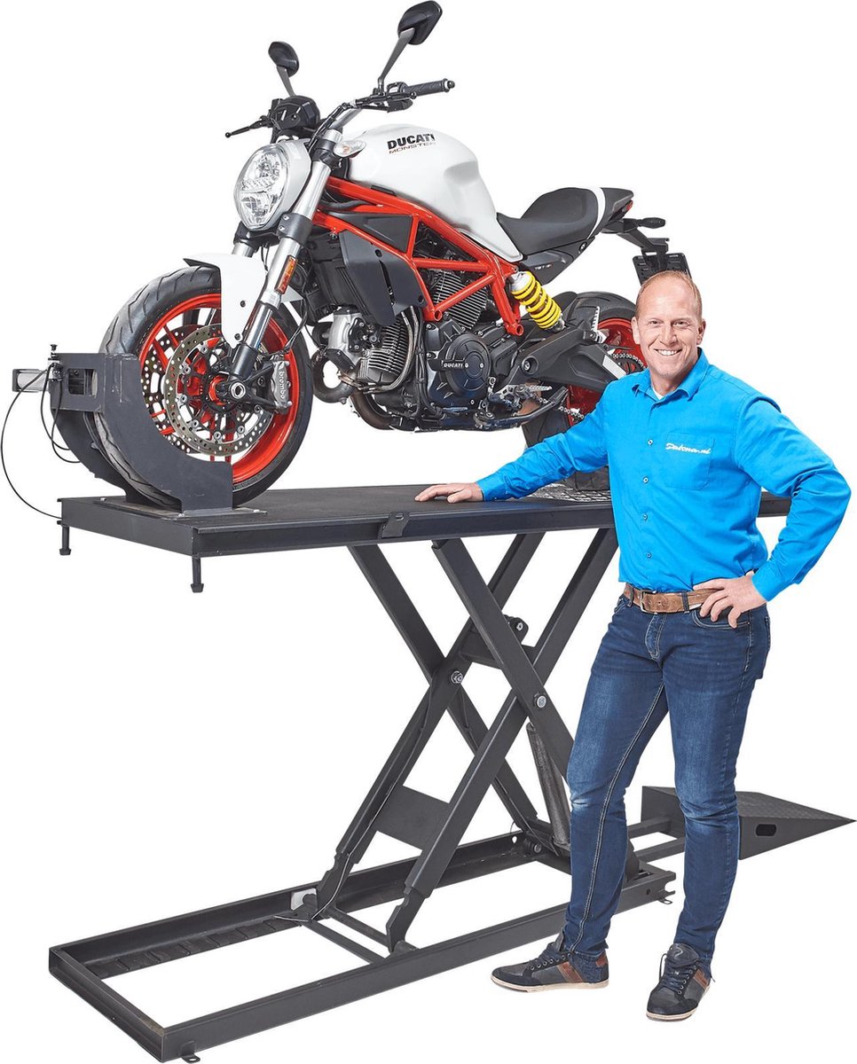 Datona® Elektrische motorheftafel 120 cm hoog - Zwart