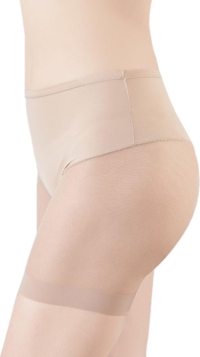Caresse dames short met tule pijpjes kleur: huidskleur maat: S