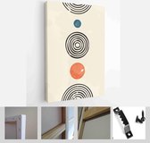 A trendy set of Abstract Hand Painted Illustrations for Postcard, Social Media Banner, Brochure Cover Design or Wall Decoration Background - Modern Art Canvas - Vertical - 19086986