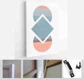 A trendy set of Abstract Hand Painted Illustrations for Wall Decoration, Social Media Banner, Brochure Cover Design or Postcard Background. Aesthetic watercolor - Modern Art Canvas