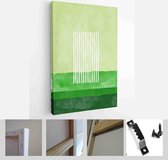 Set of Abstract Hand Painted Illustrations for Postcard, Social Media Banner, Brochure Cover Design or Wall Decoration Background - Modern Art Canvas - Vertical - 1883858431 - 40-3