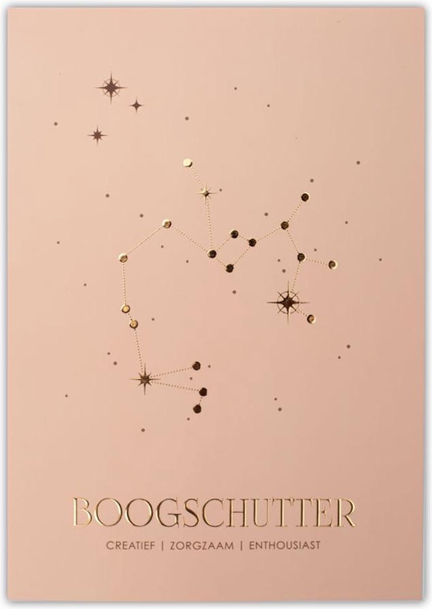 Sterrenbeeld poster Boogschutter | A4 formaat | meisjes | Leukigheidjes