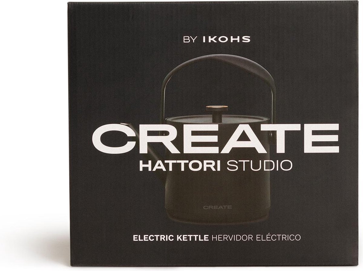 CREATE/HATTORI SWAN STUDIO/Bouilloire électrique 500 ml Noire