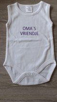 WDLS- Baby-Romper-Oma's vriendje-maat 62/68 -bedrukt rompertje