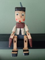 Fairtrade pop-beeld houten pop met beweegbare armen en benen