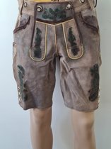 Benelux Wears/ Grijs bruin met groen Borduursel/ Maat 48 met Knopen en Bretels.