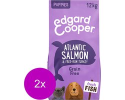 Edgard & Cooper Puppy Graanvrij Zalm&Kalkoen - Hondenvoer - 2 x 12 kg