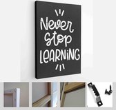 Handwritten phrase for a graduation card or banner with a chalkboard dark grey, almost black background, vintage texture and scratch marks - Modern Art Canvas - Vertical - 1734558905 - 80*60 