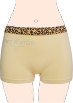 Dames boxershorts 4 pack microfiber met panterprint randje one size