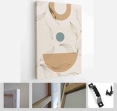 Mid Century Modern Design. A trendy set of Abstract Hand Painted Illustrations for Wall Decoration, Social Media Banner, Brochure Cover Design - Modern Art Canvas - Vertical - 1952