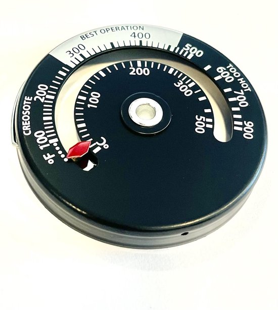 Thermomètre magnétique pour conduit de fumée - Tube en acier à paroi  épaisse 