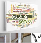 Itsallcanvas - Schilderij - Customer Service Concept In Word Tag Cloud On Art Horizontal Horizontal - Multicolor - 60 X 80 Cm