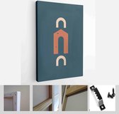 Abstract Geometric Shape Art Illustration. Set of soft color painting wall art for house decoration - Modern Art Canvas - Vertical - 1958732632 - 80*60 Vertical