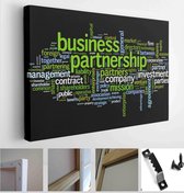 Business partnership concept in tag cloud on black - Modern Art Canvas - Horizontal - 106289804 - 80*60 Horizontal