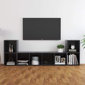 3-delige Tv-meubelset spaanplaat grijs