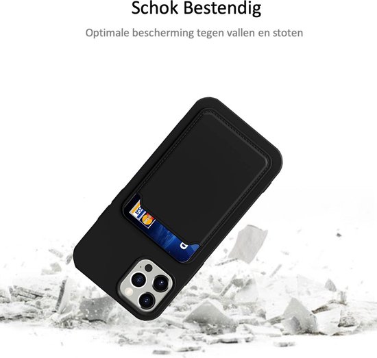 Etui avec porte-cartes pour iPhone 13 Pro Max - Noir | bol.com