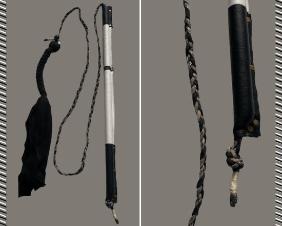 Hondenspeelgoed, Flirt Pole maat 1 in de kleuren offwhite, zwart, bruin. Hondenhengel - hondenspeelgoed - Hondentraining - hondenspeelhengel - trektouw - spelen en leren - dog training - ShukoGear by MadeByShuko